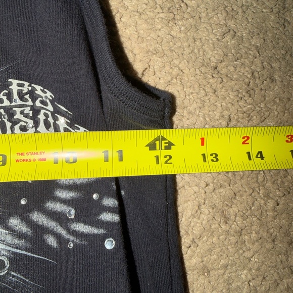 Vintage Harley Davidson Graphic Rose Bedazzled Tank Top - Picture 6 of 6